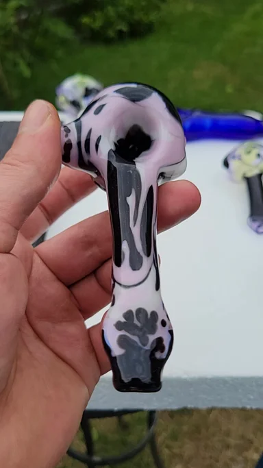 Preview pic of Color splash spoon.  Pink Cadillac,  galaxy,  star white