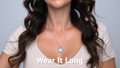 Larimar Sterling Silver Joy Necklace Marahlago Jewelry Cushion Gemstone White Sapphire