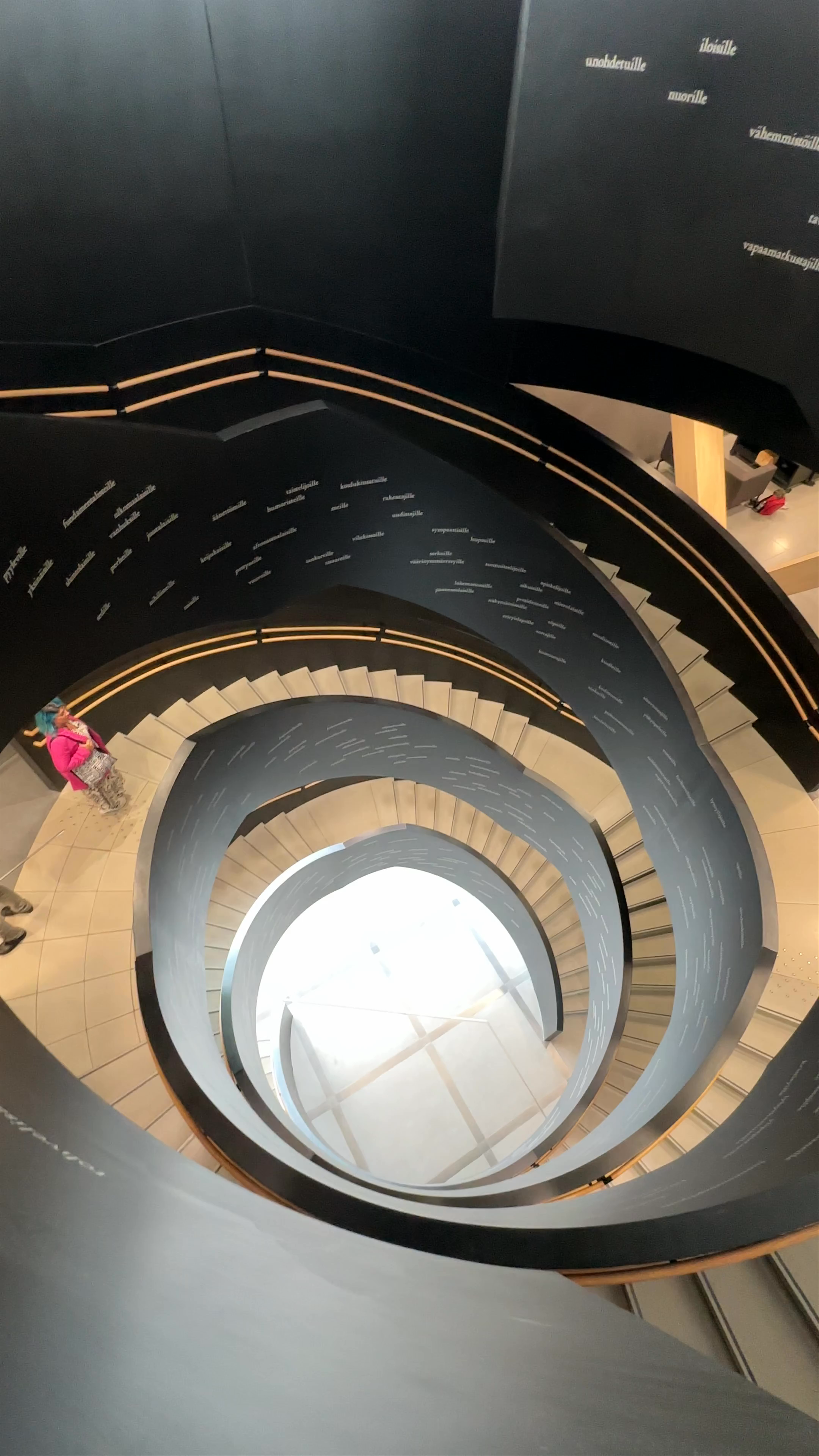 Spiral Staircase Inside Oodi Helsinki Central Library