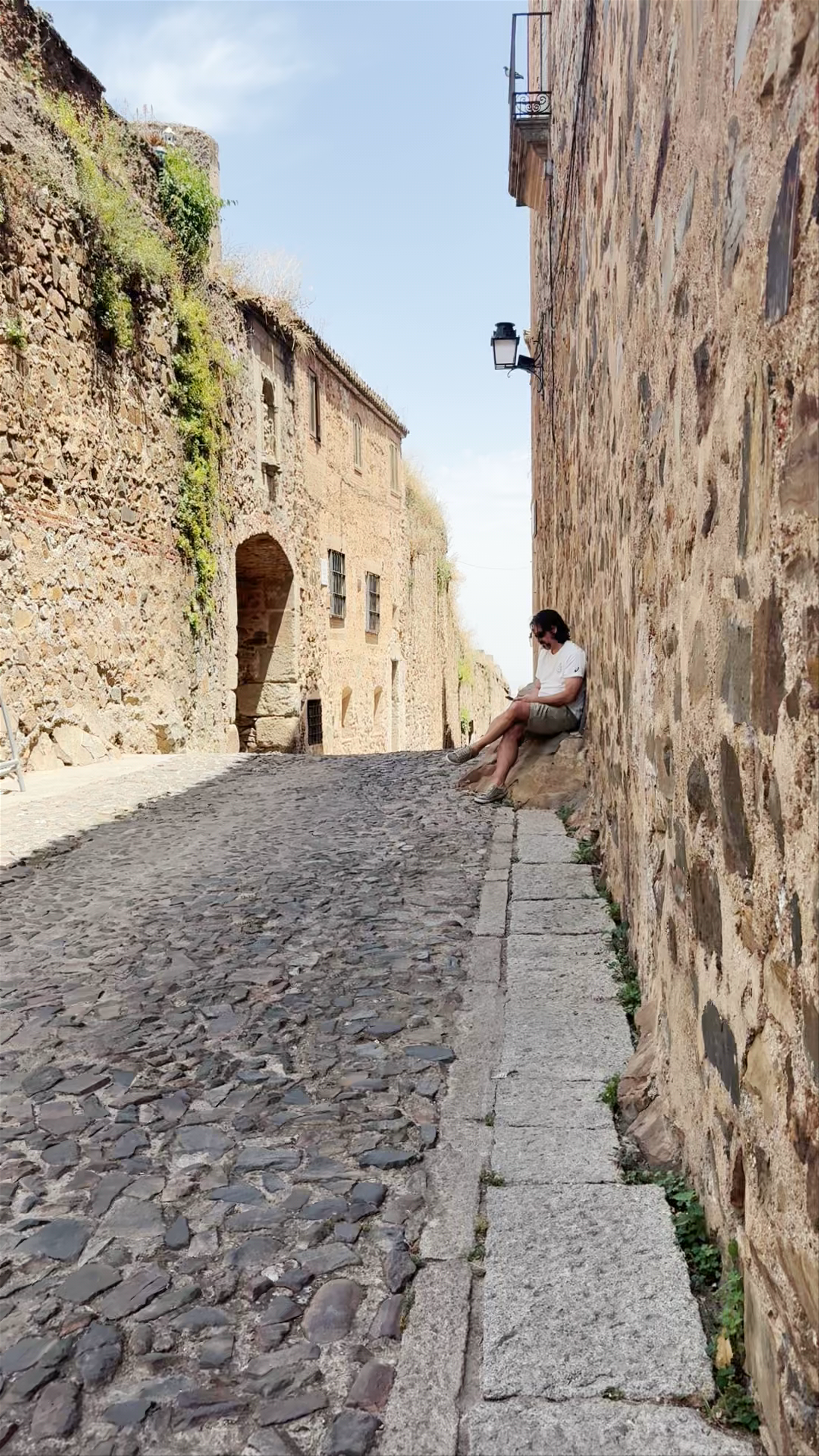 Tranquil Moments at Arco de Santa Ana, Cáceres