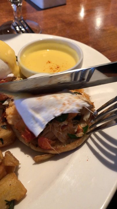 Winewood - Crab & lobster Benedict - New American Near Me - Grapevine, Texas