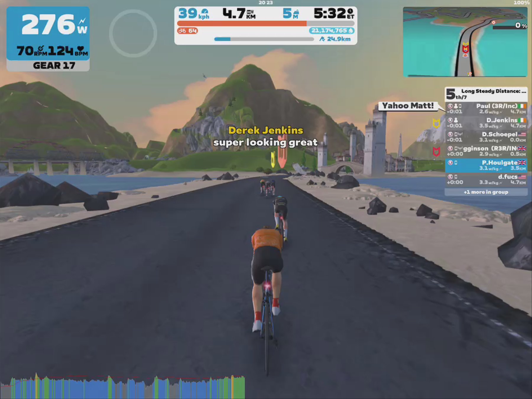 Zwift - Group Ride: Long Steady Distance: Dust in the Wind on Road To Ruins Reverse in Watopia