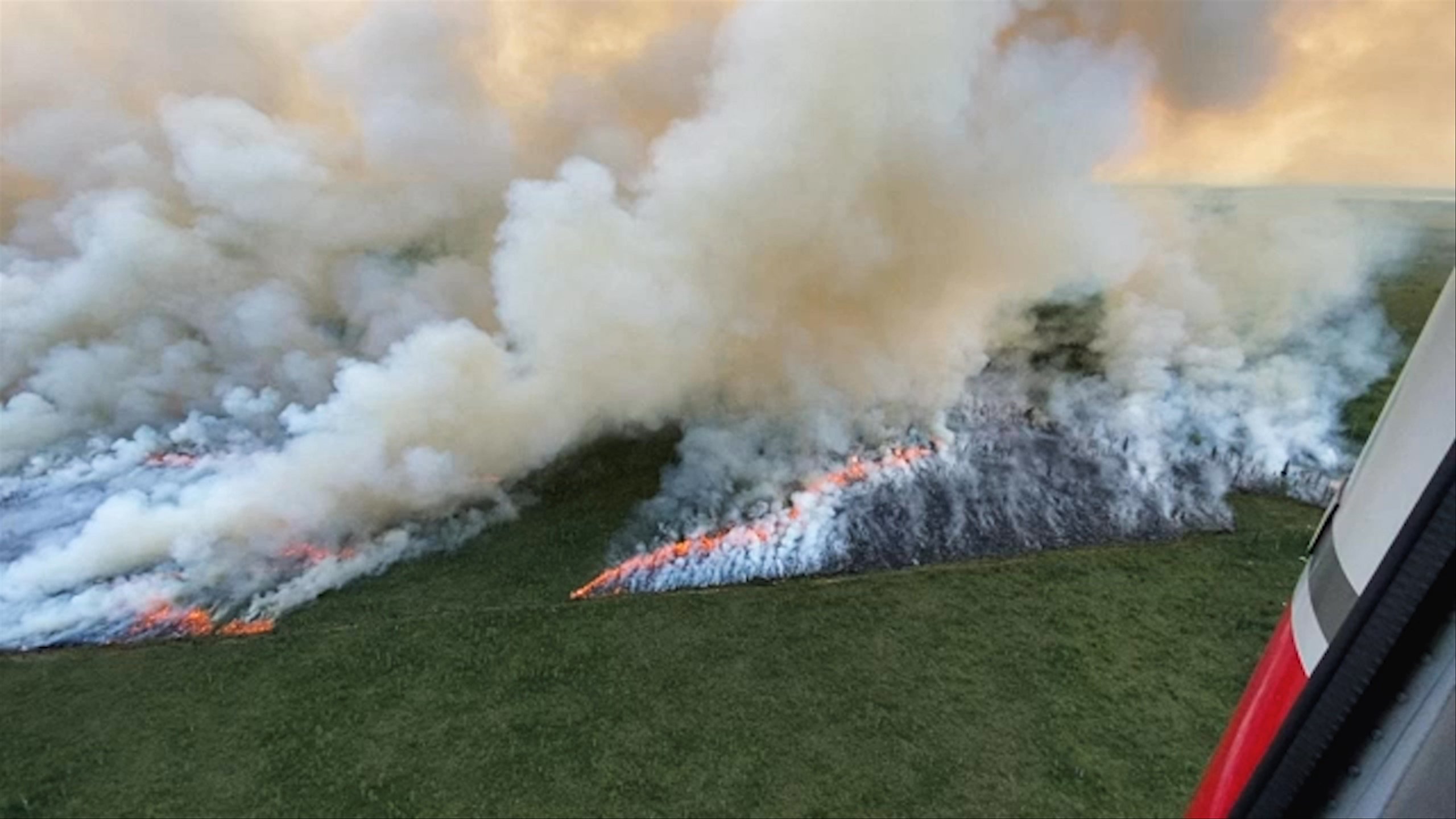 Aerial view of Dry Creek Fire in Alaska in 2021