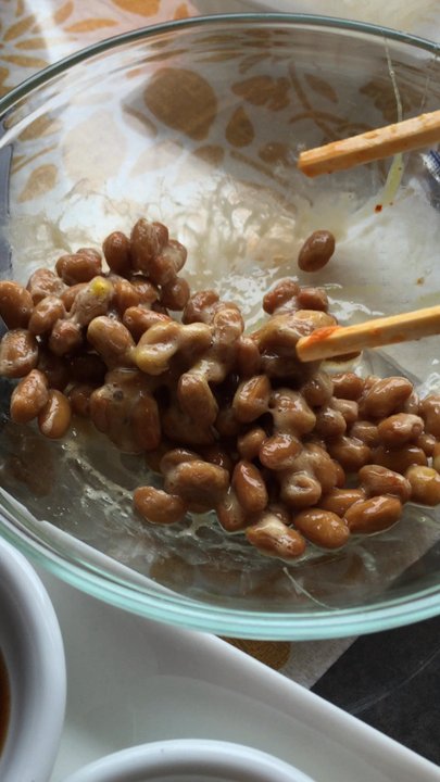 Marulilu Cafe - Natto, make sure to stir it aggressively before adding the soy sauce. - Cafes Near Me - Vancouver, British Columbia