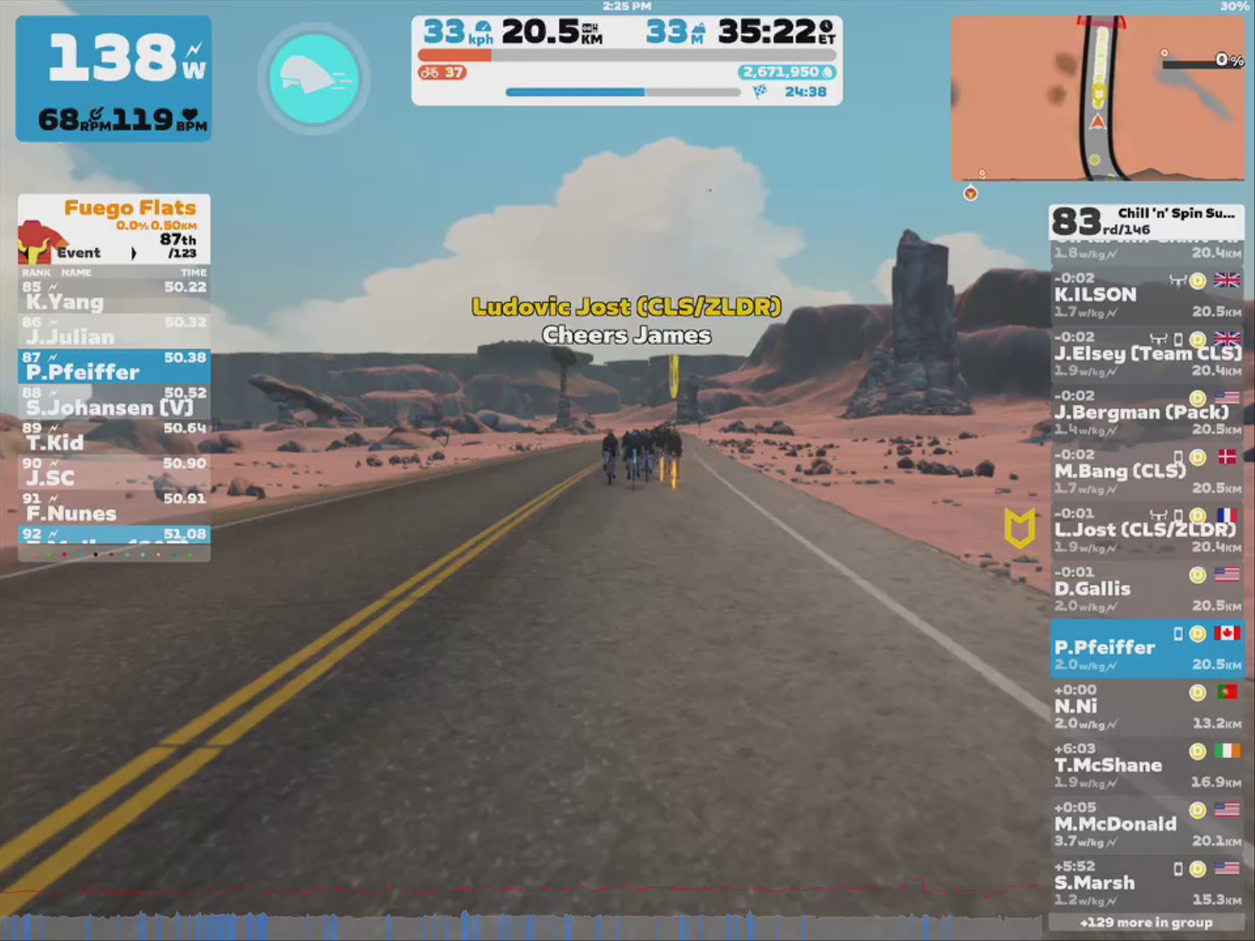 Zwift - Group Ride: Chill 'n' Spin Sunday Ride (D) on Tempus Fugit in Watopia