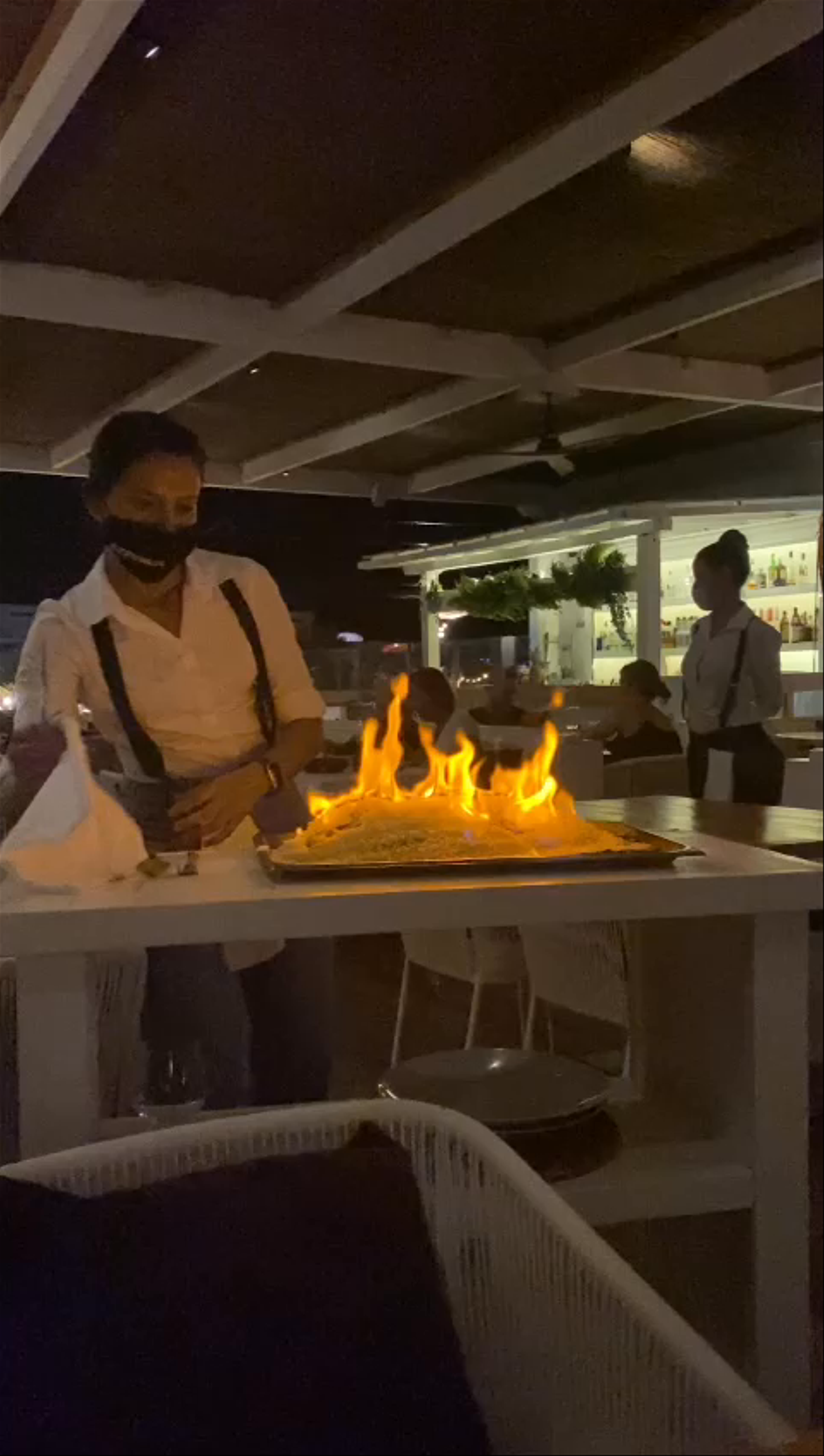 Flaming Culinary Experience at Republic Denia, Spain