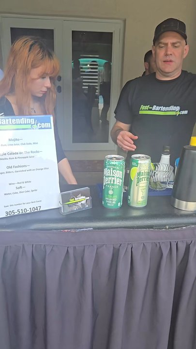 Fast Bartending - Our manager steve training sophia - Bartenders Near Me - Miami, Florida