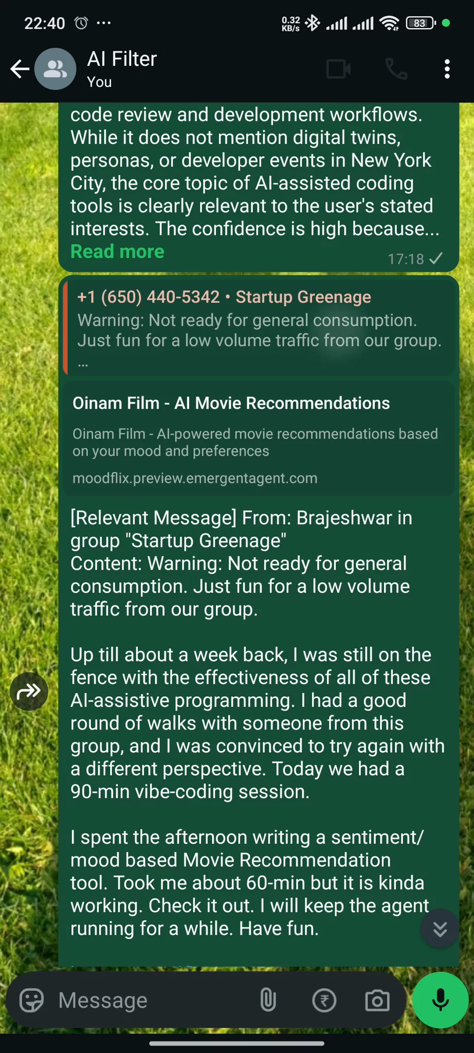 WhatsApp AI Filter image 1