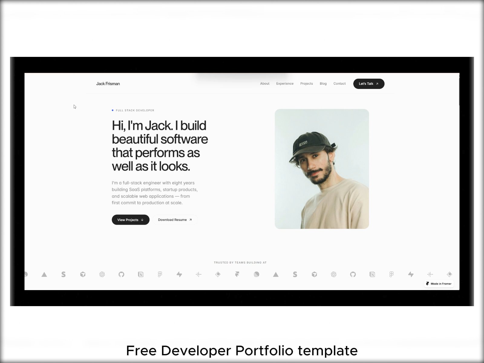 Portfolioxo — Developer Portfolio Template