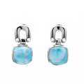 Larimar Del Mar Sterling Silver Earrings