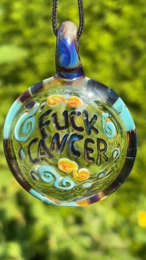 Preview pic of “Fuck Cancer” pendant necklace