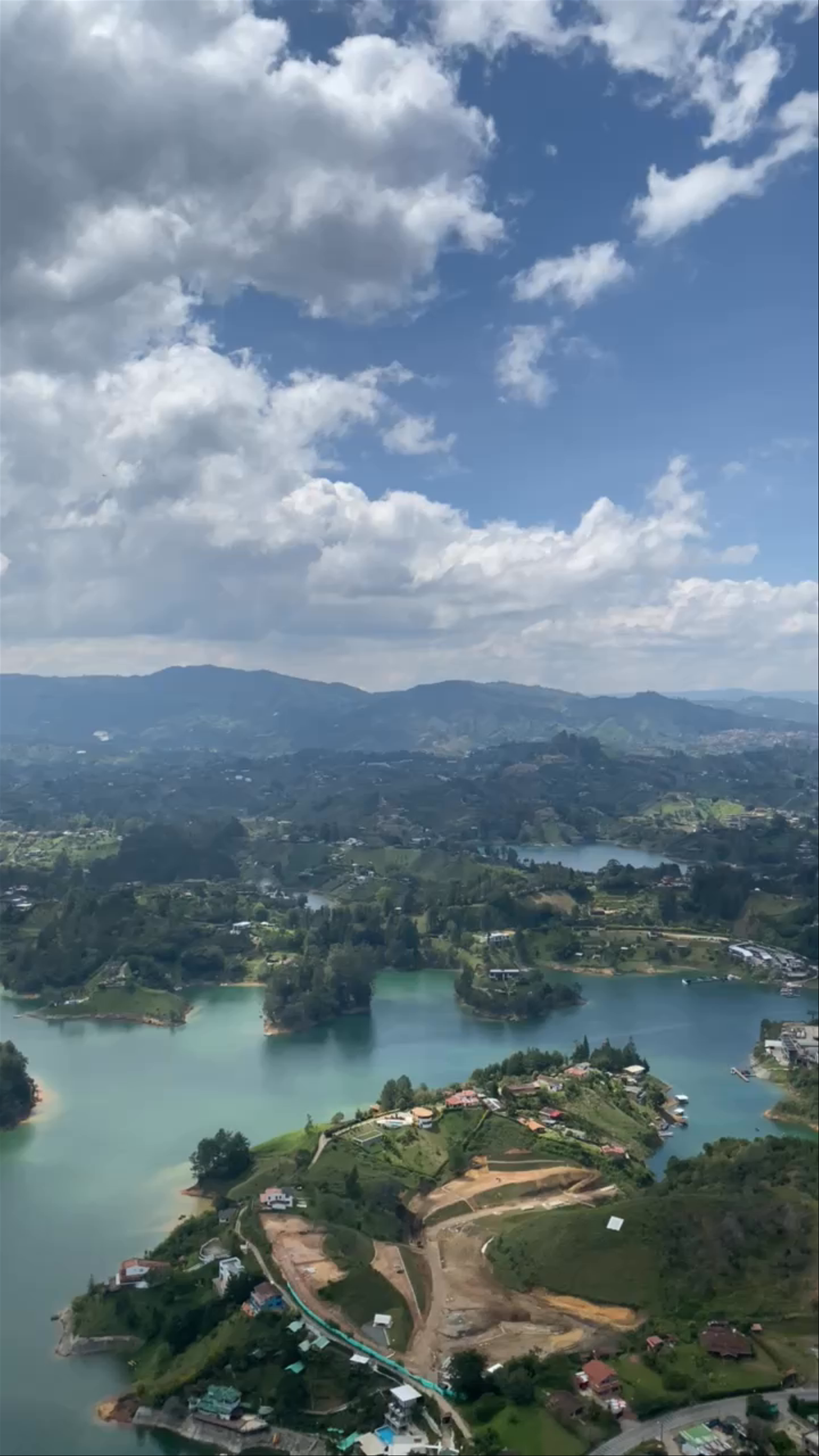 Aerial Views of Piedra del Peñol and Guatapé Lake, Colombia