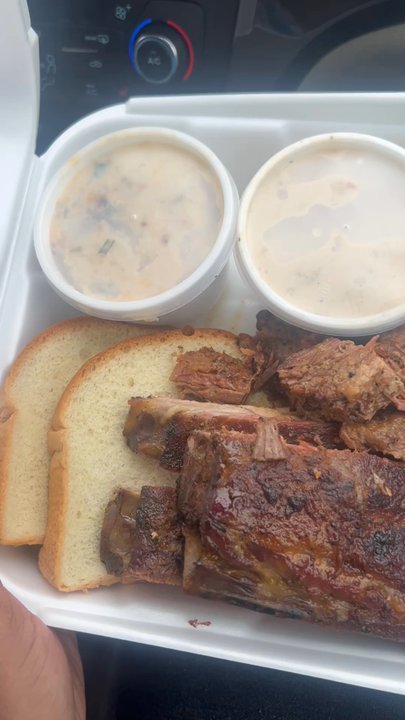 Kue'd Smokehouse - The Ribs, Brisket, Mac 'N Cheese and Cheddar Au Gratin Potatoes didn't miss. - Smokehouse Near Me - Waukee, Iowa