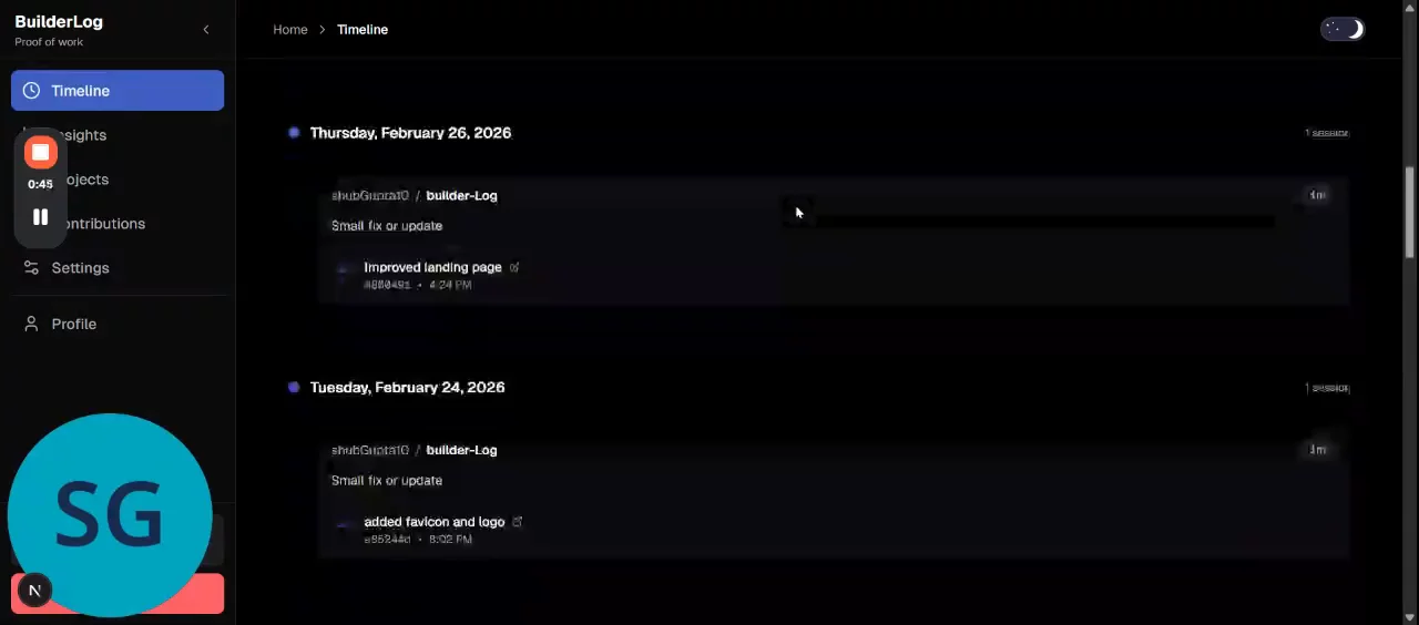 BuilderLog - Your Development Logbook image 1