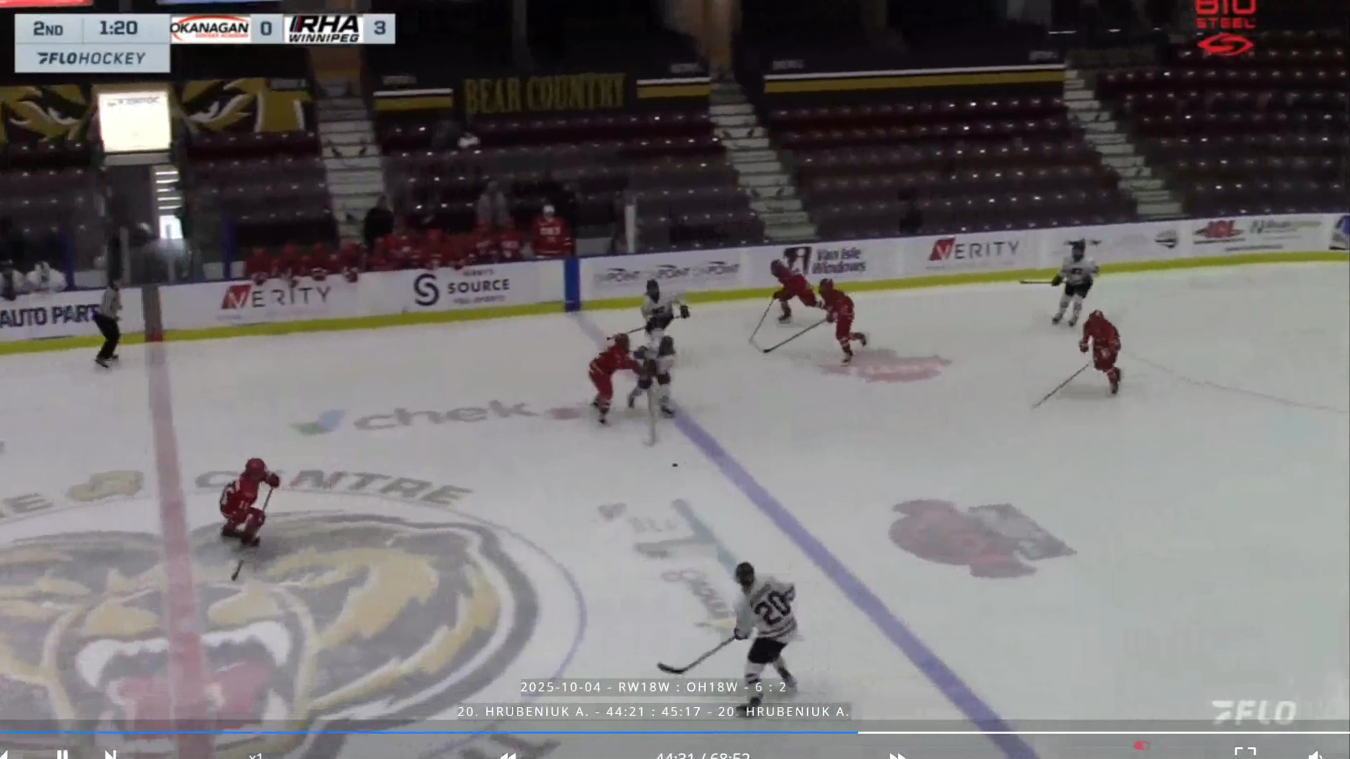 Ava Hrubeniuk's heads up backward pass to teammate flying by | RINK HA U18 Prep Highlights