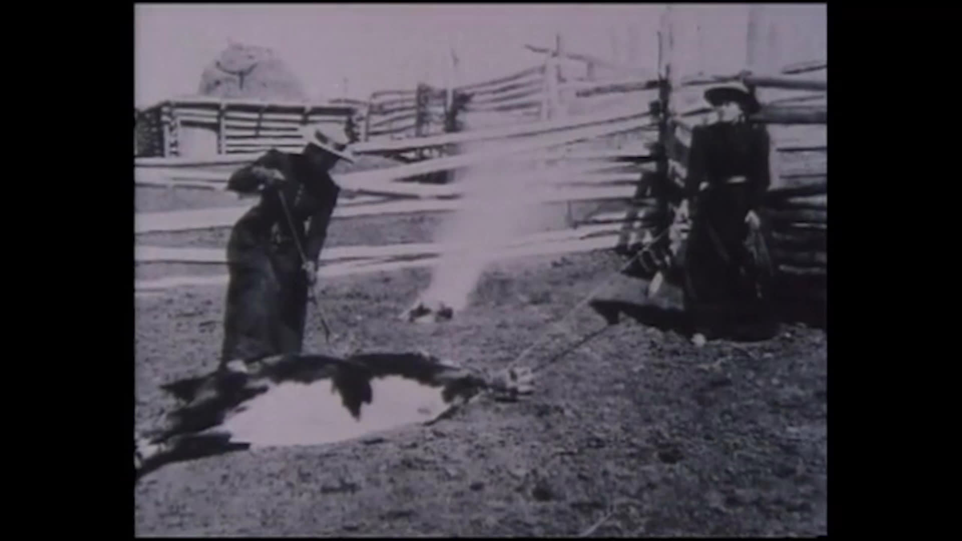 A woman in a cowboy hat and vintage horseback scenes accompany reflections on women working ranches and riding as jockeys. Riders cross open fields, with a ranch-hand scene near a corral adding a glimpse of traditional ranch work.