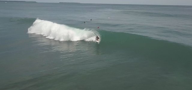 Timelapse of someone surfing