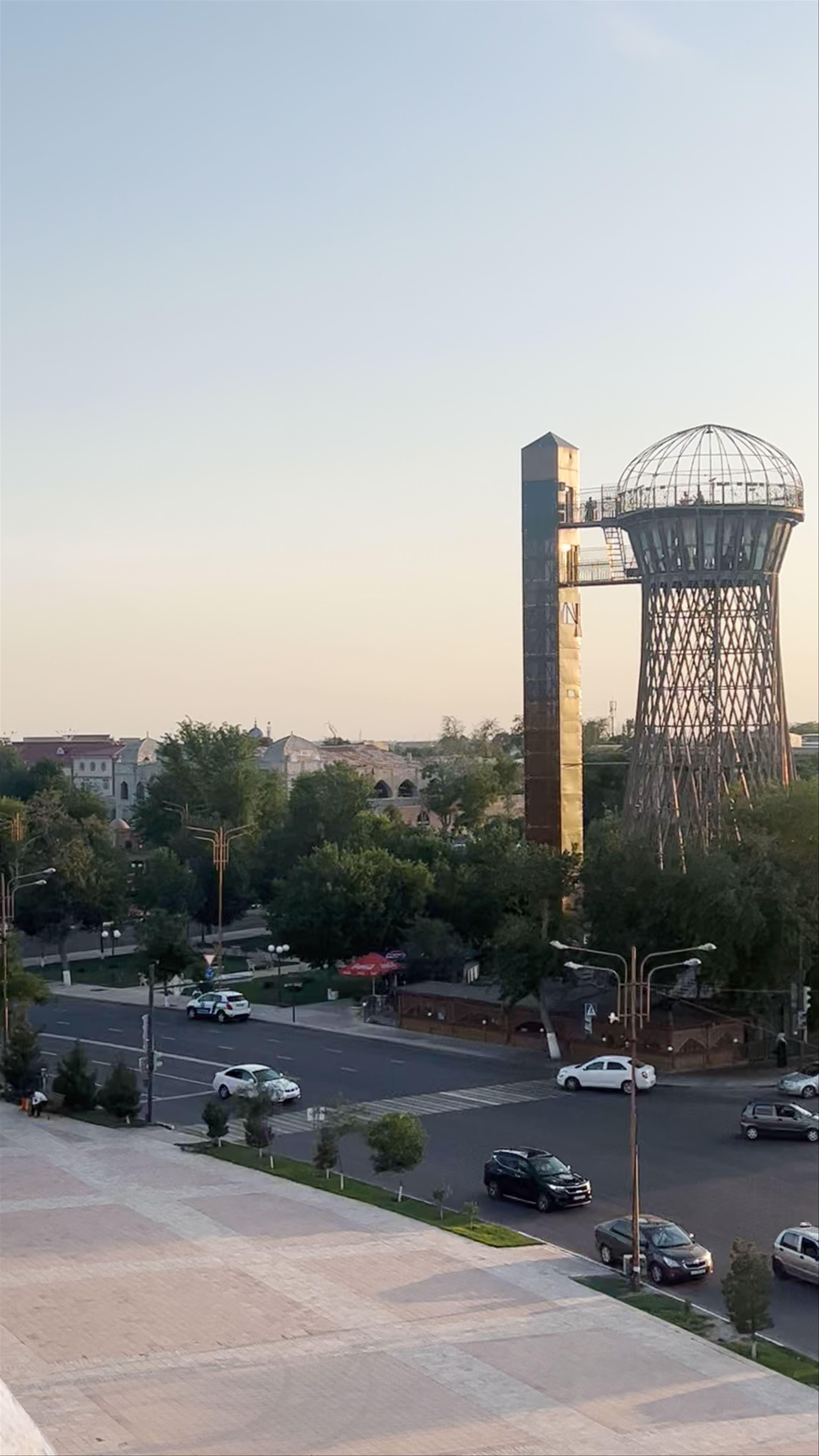 Bukhara Tower at Sunset: A Modern Icon in Historic Bukhara