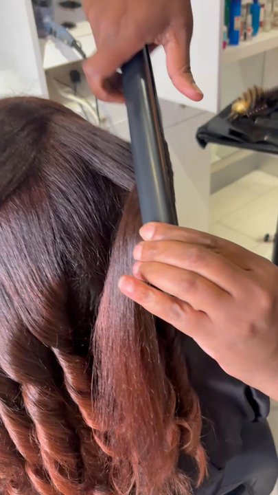 Fibre Salon - Gorgeous Copper Color and Perfect Press - Hair Salons Near Me - Henderson, Nevada