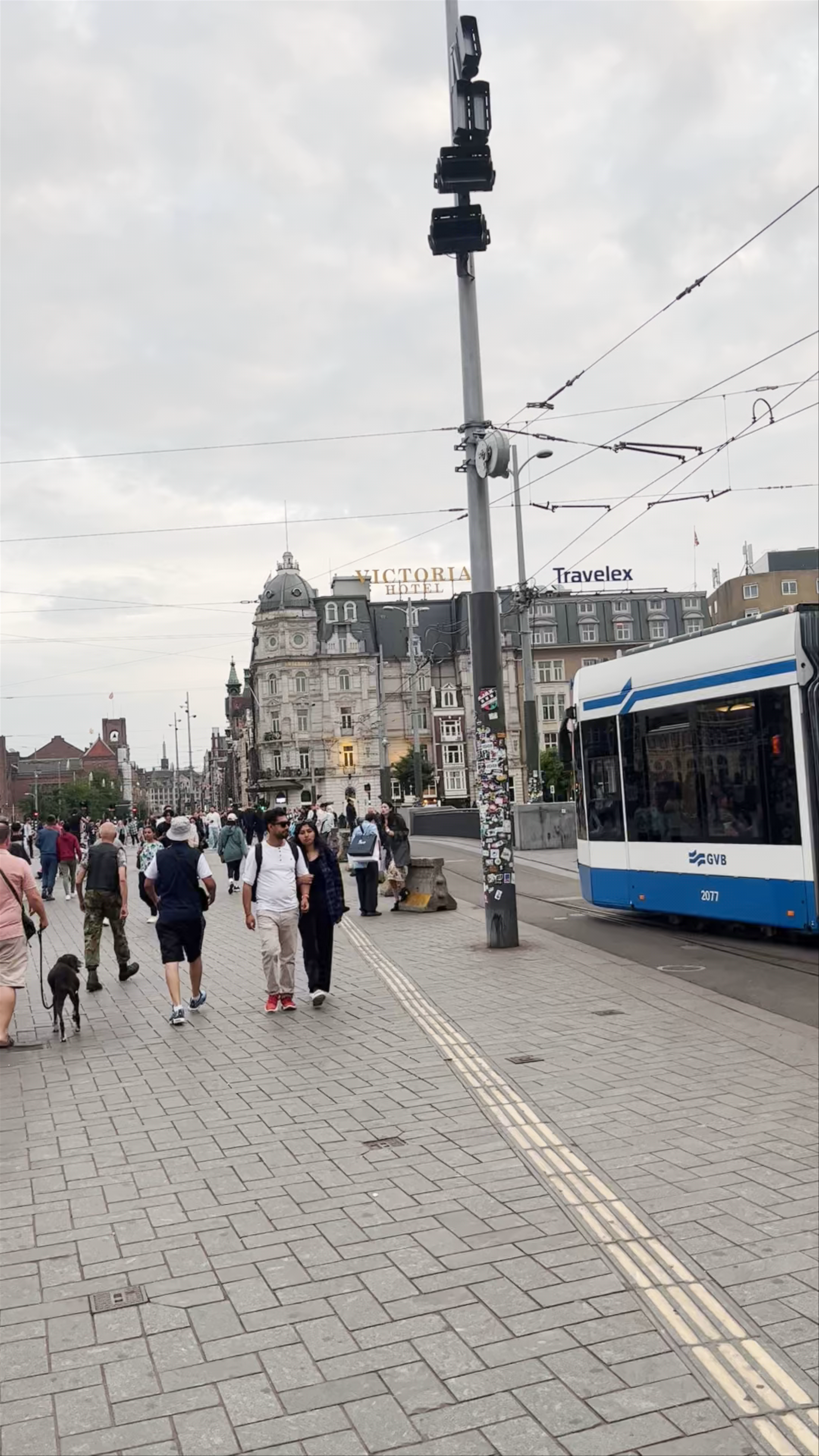 Amsterdam Central Station and Surrounding Urban Buzz