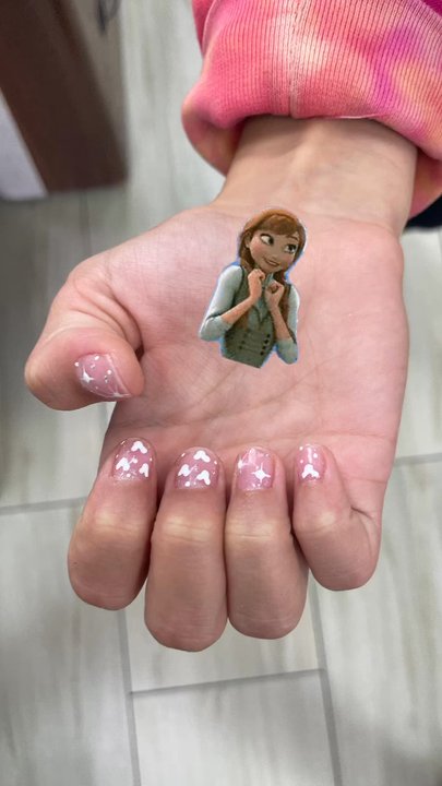 LaQueen Nail Spa - Cute and simple Disney nails for my daughter- just like what she asked for - Nail Salons Near Me - San Jose, California