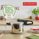 Tefal p25807 secure 5 trendy snelkookpan 6 liter met stoommand video - thumbnail