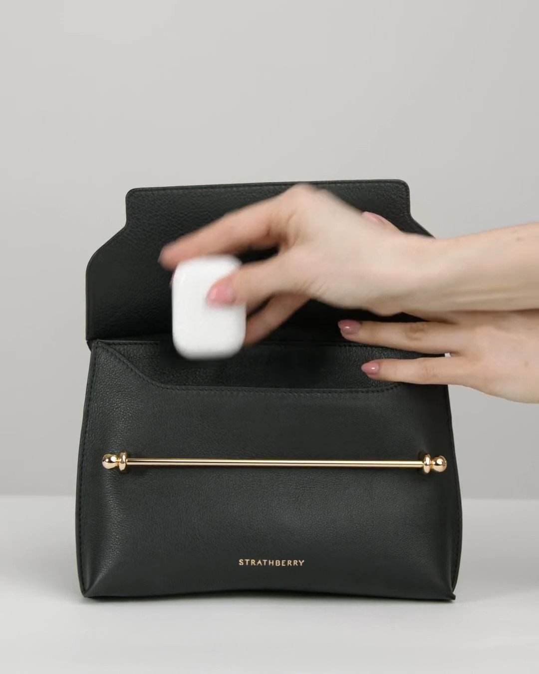Strathberry - Stylist - Crossbody Leather Clutch - Black