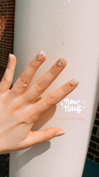 Luxe Nail Lounge - Sns marble with gold by CeCe - Nail Salons Near Me - Fairfax, Virginia