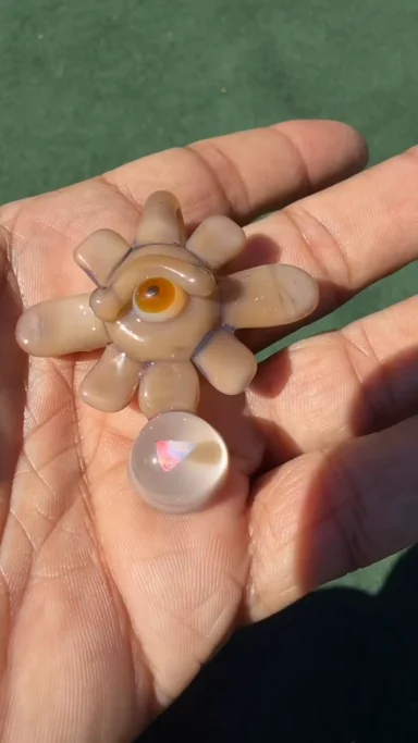 Preview pic of Slime Glass 710 “Nahui Ollin” Pendant