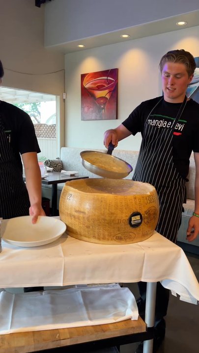 Mediterraneo - Cheese Wheel Fettuccine- delicious! - Italian Near Me - Alpine, California