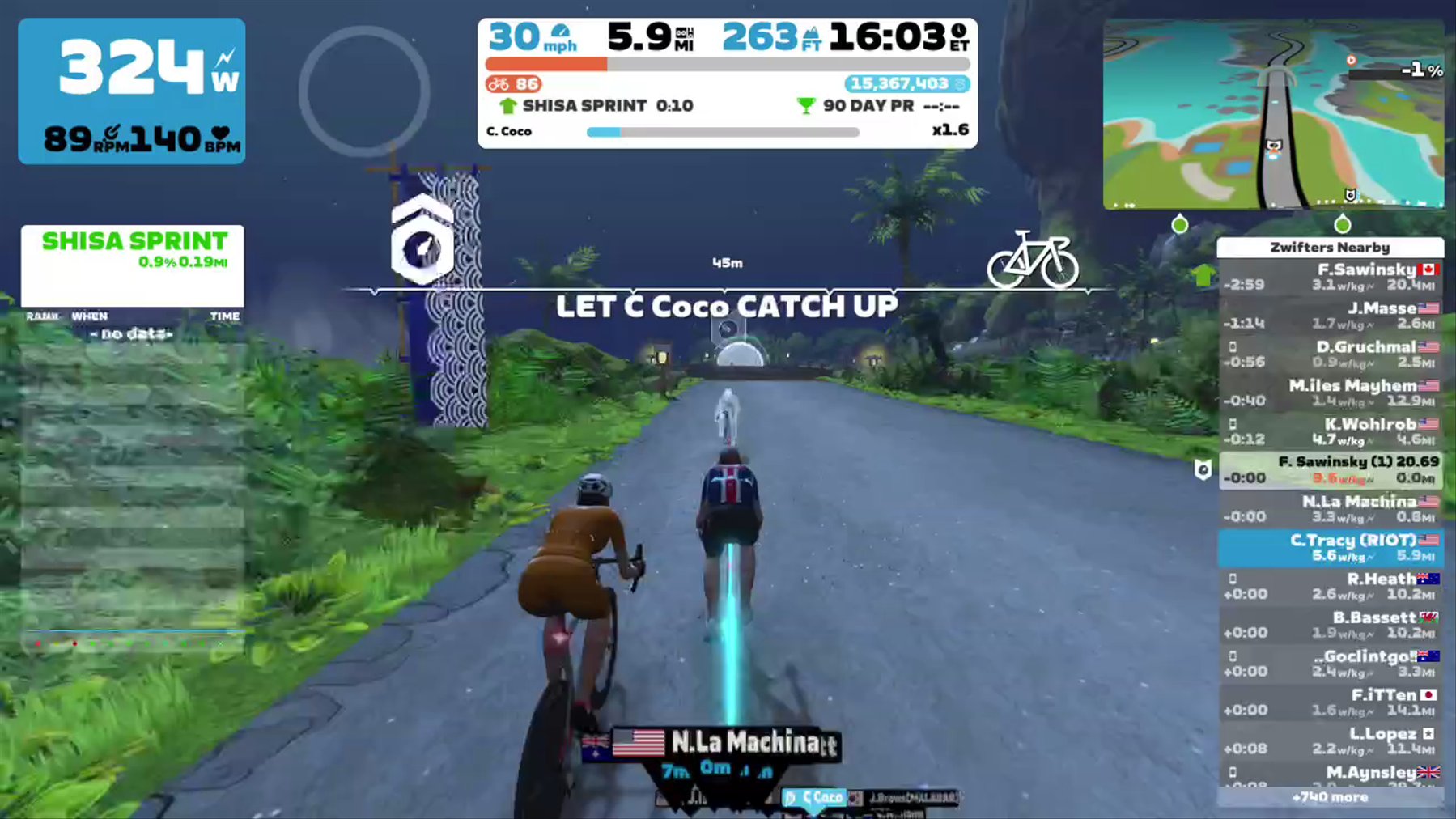 Zwift - Pacer Group Ride: Turf N Surf in Makuri Islands with Coco