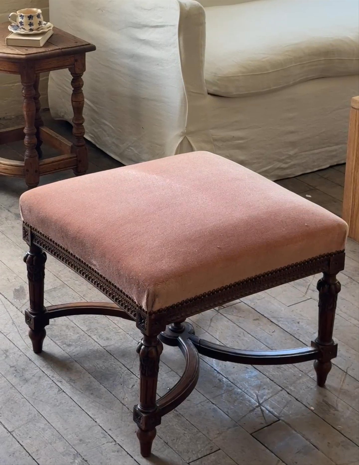 Rose Boudoir Ottoman