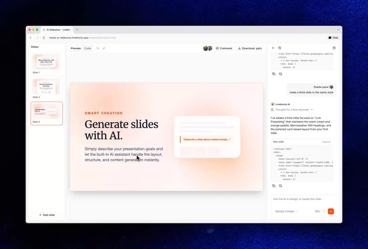 AI Slideshow Generator example