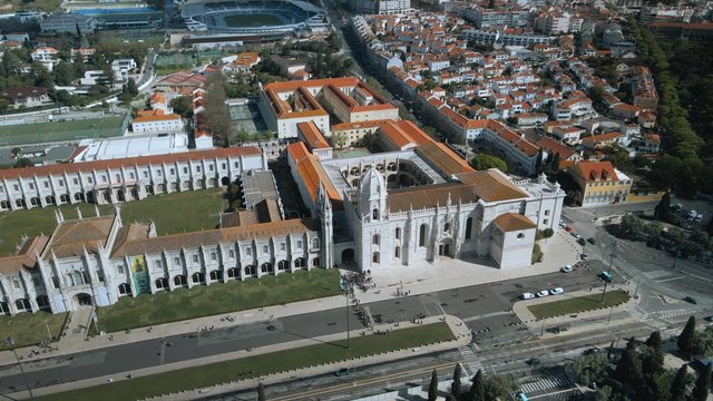 Vista aérea del Monasterio de los Jerónimos