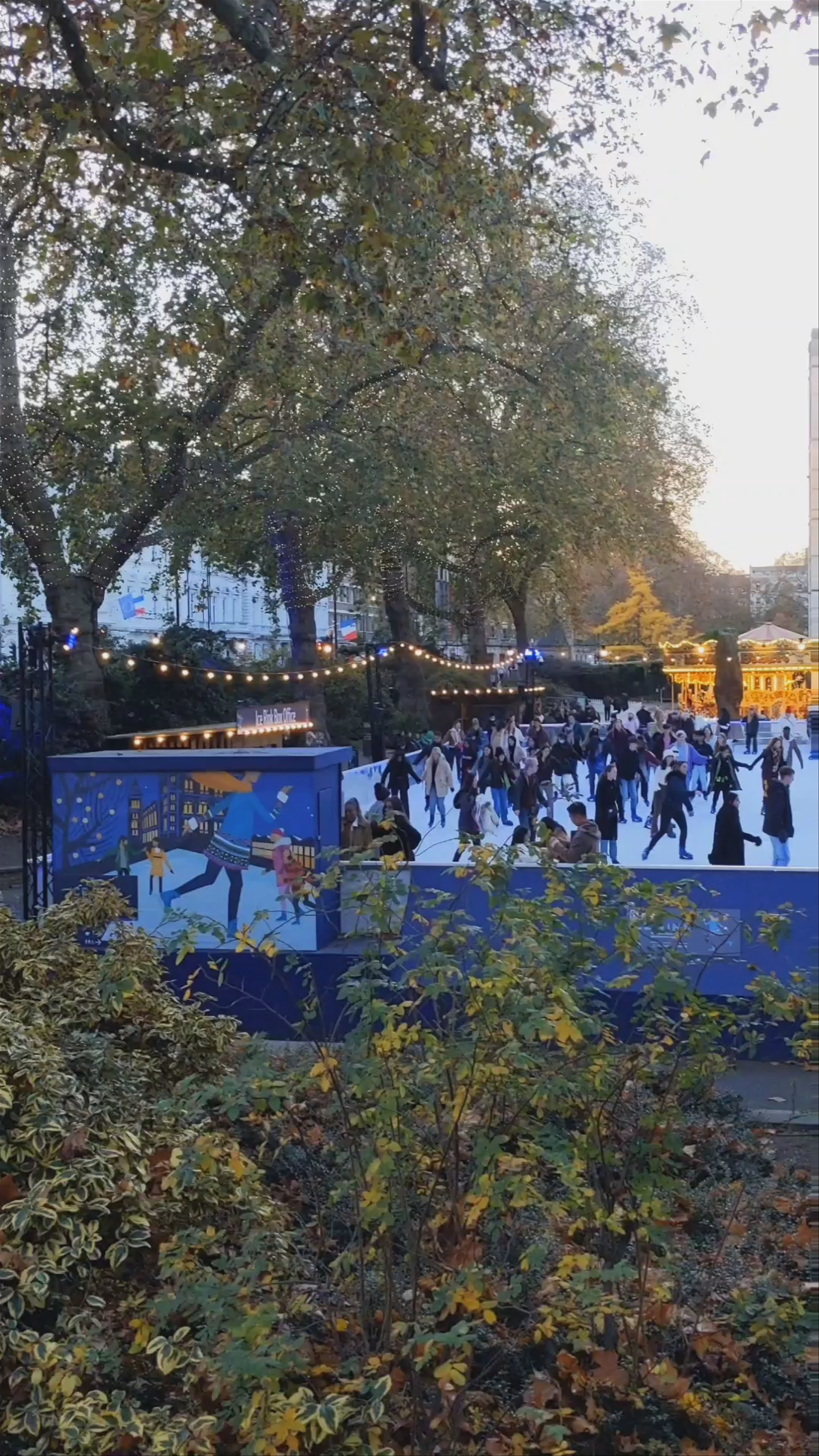 Winter Ice Skating at Natural History Museum, London