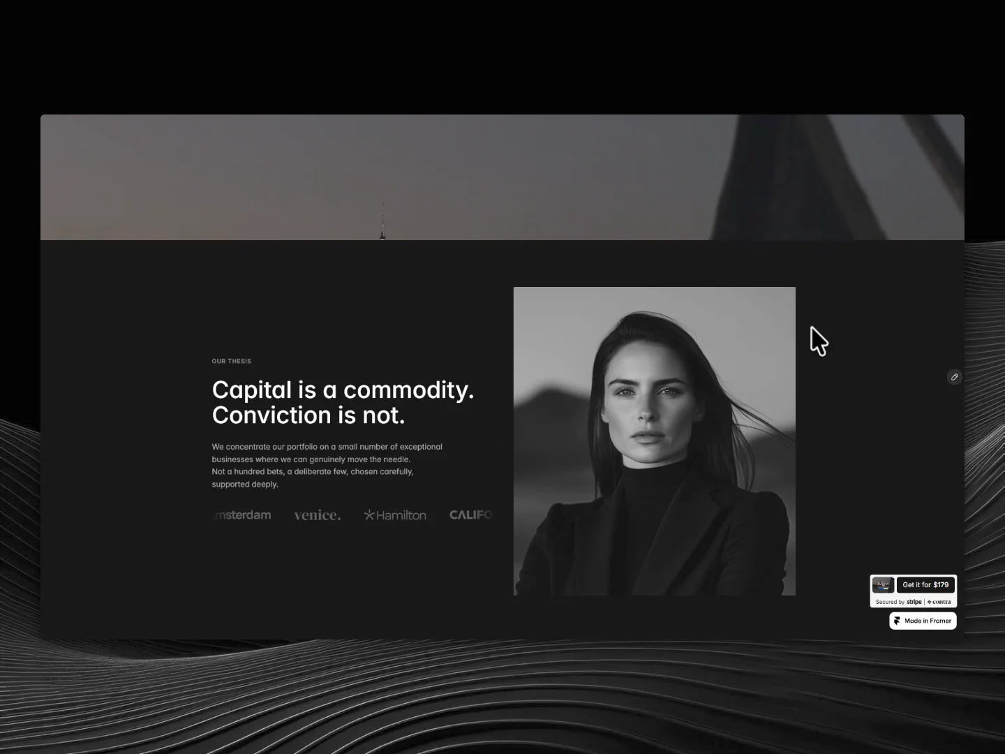 Our best-selling @Framer Venture Capital template.Northbrook.