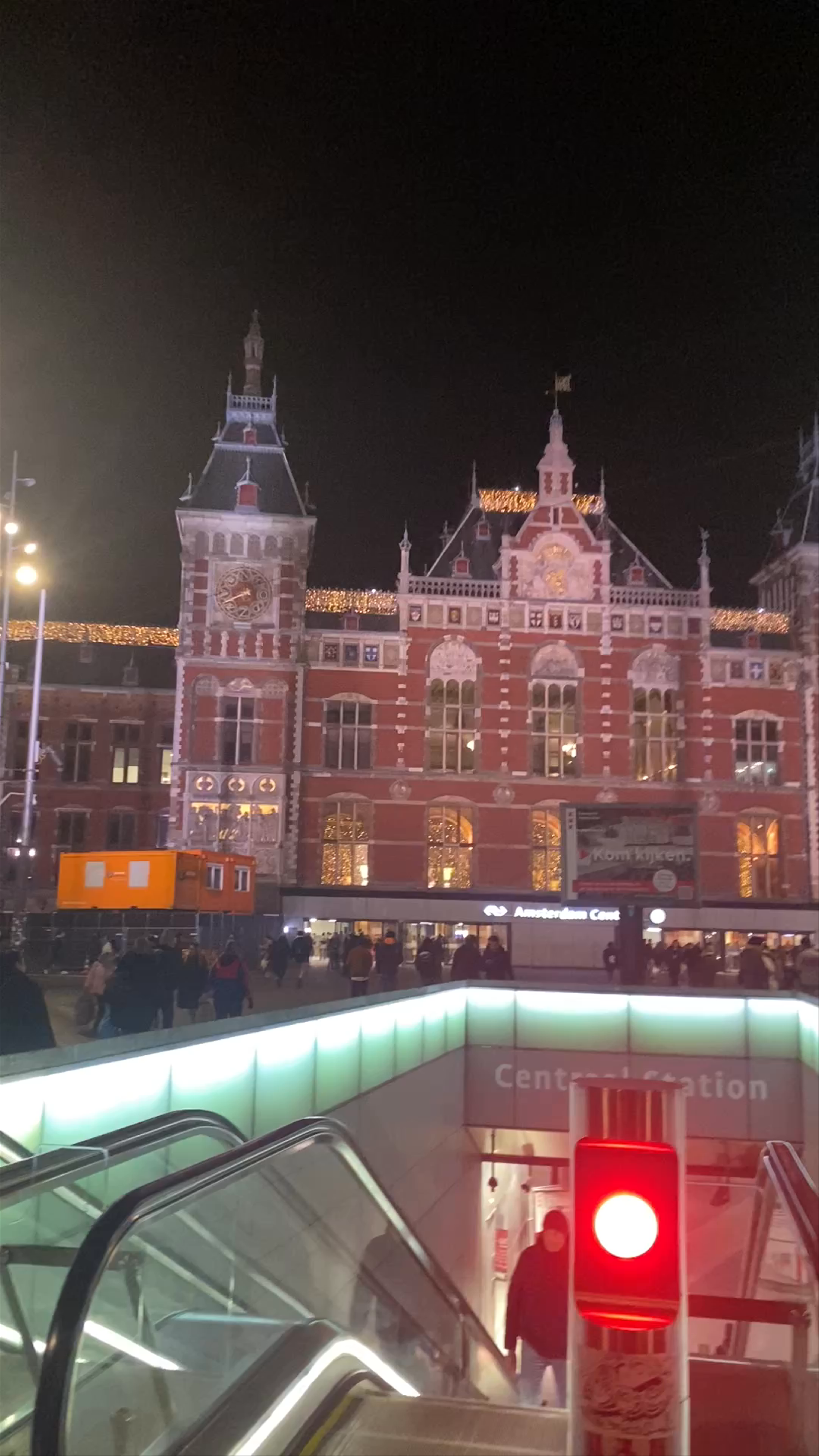 Nighttime Energy at Amsterdam Central Station