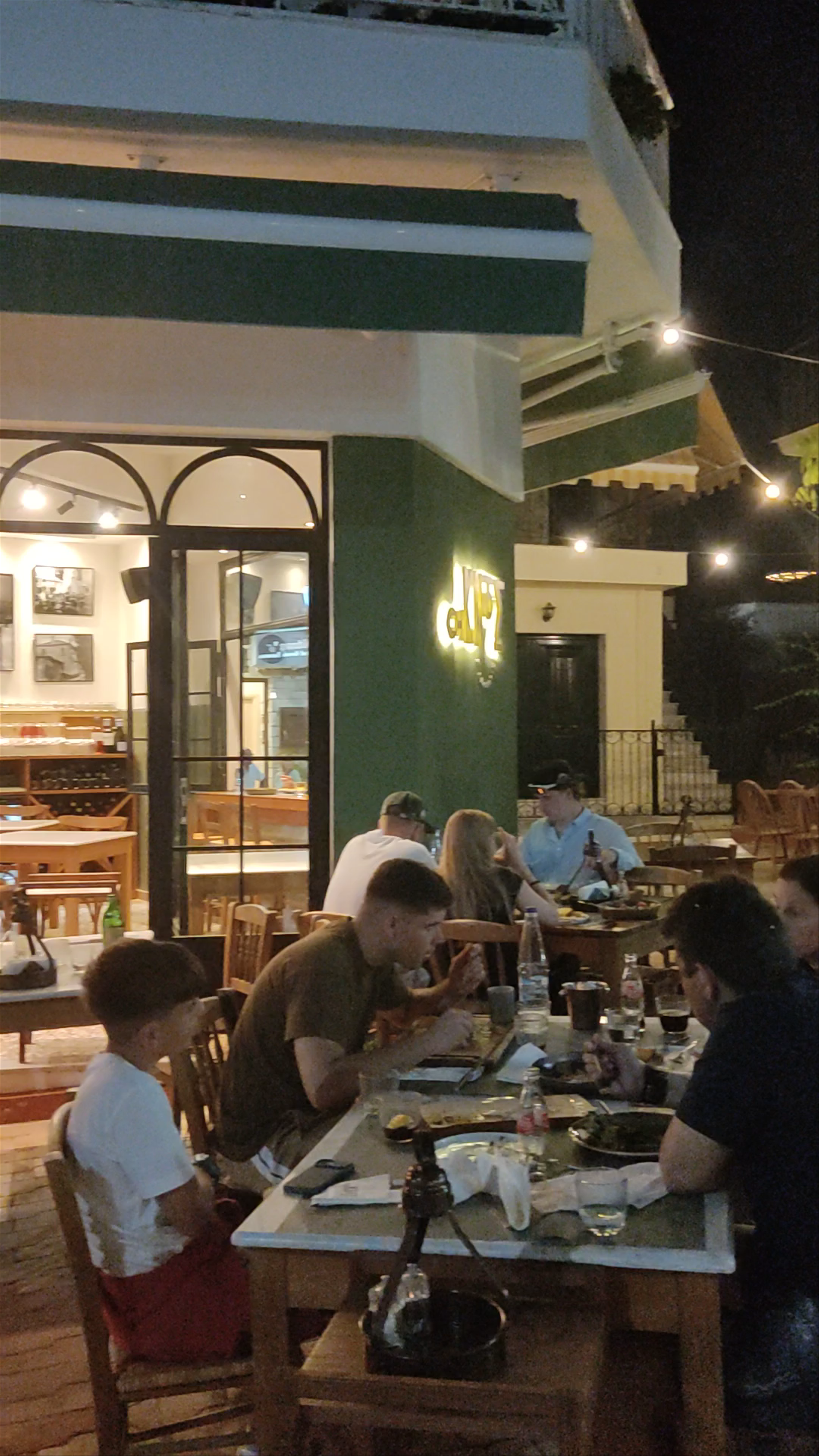 Aknos Restaurant Evening Ambiance in Pefkochori, Chalkidiki