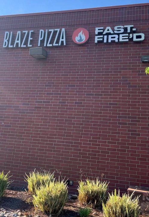Blaze Pizza - Outside & cauliflower crust with meat, veggies, EXTRA cheese, pesto base & pesto drizzle on top! - Salad Near Me - Gold River, California