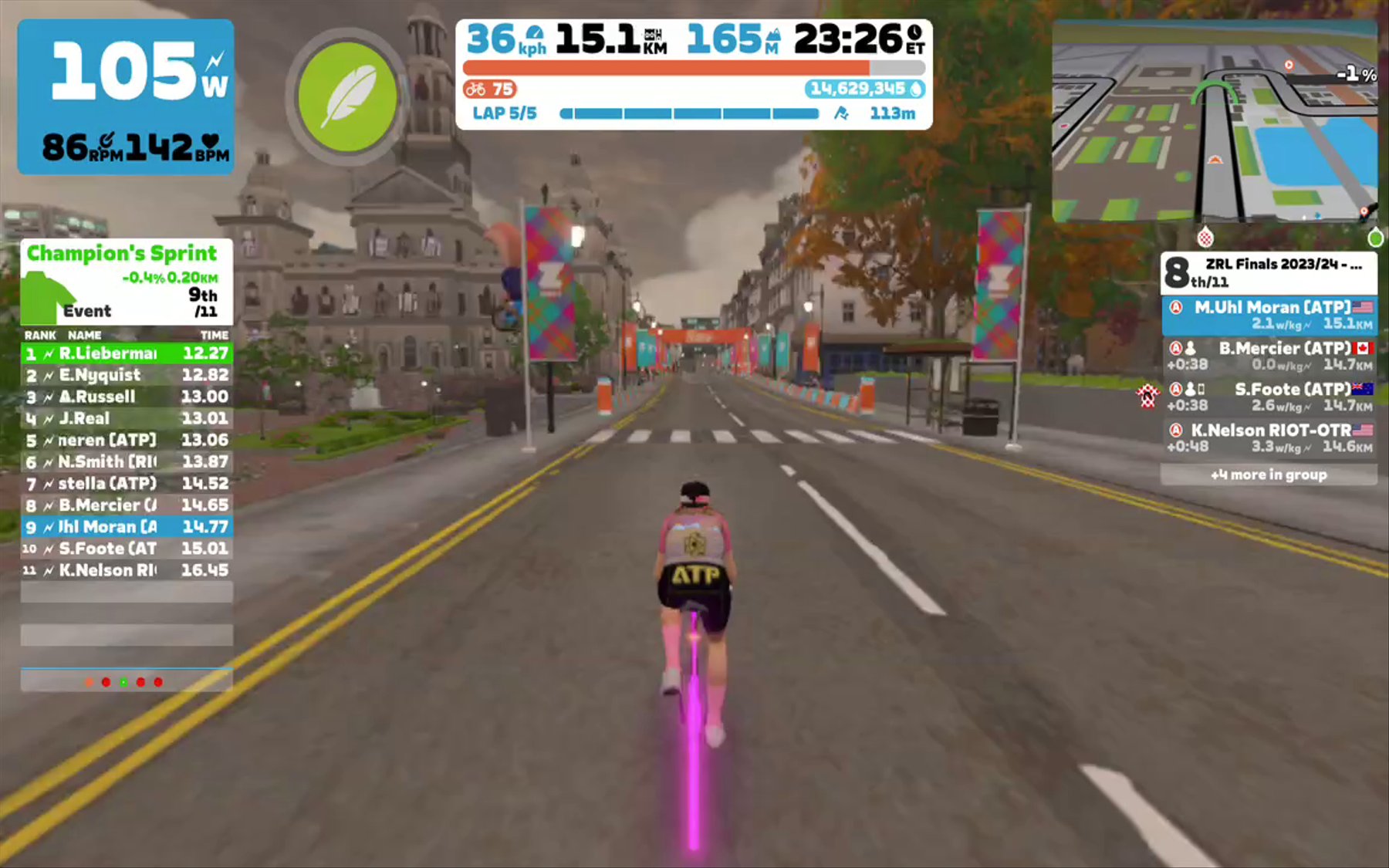 Zwift - Race: ZRL Finals 2023/24 - Womens AMERICA Division 1 - Cup Final (Part2) (A) on Glasgow Reverse in Scotland