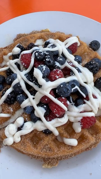 Wilma & Frieda's Cafe - Cinnamon sugar waffle - Comfort Food Near Me - Palm Desert, California