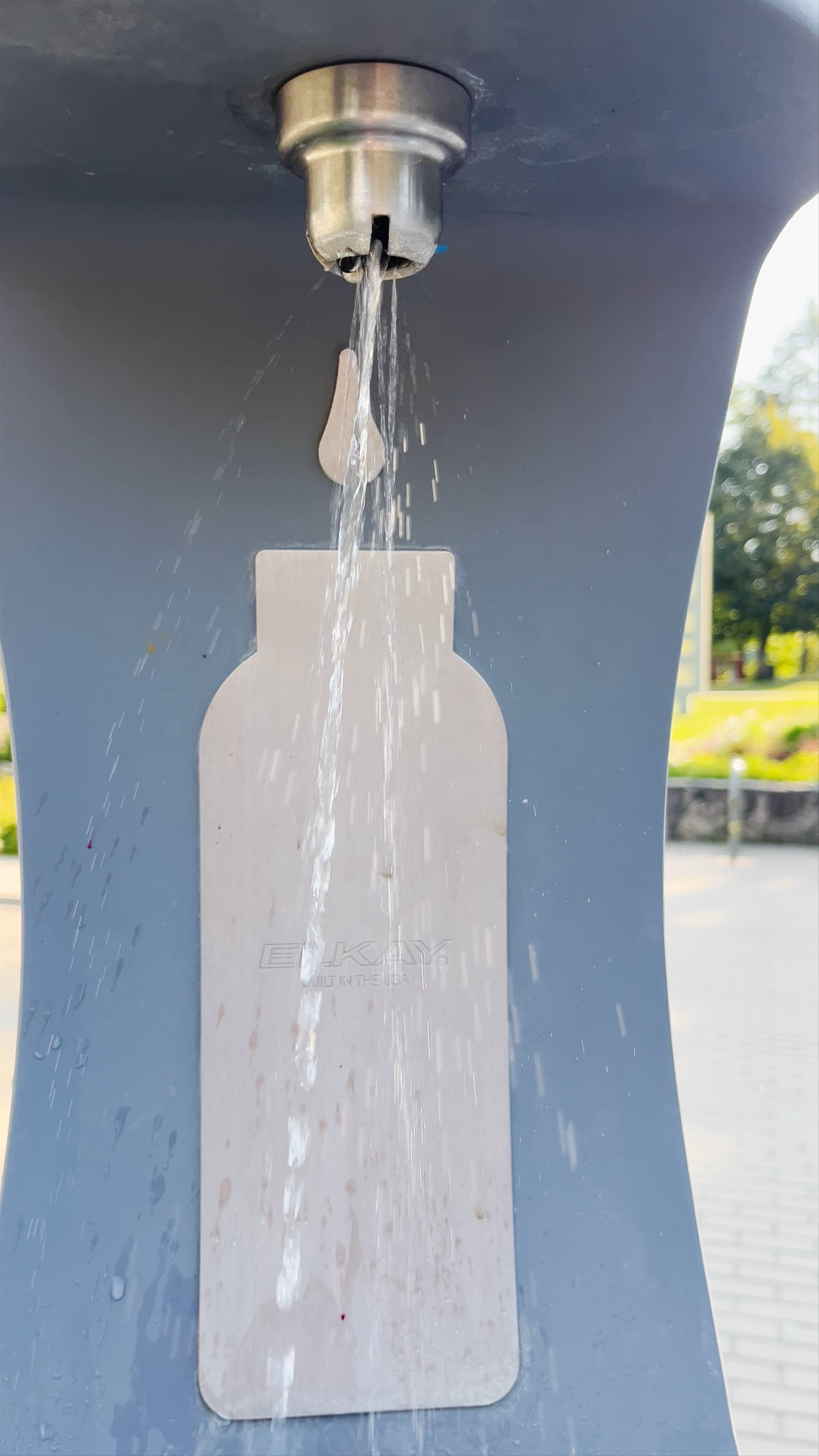 Refreshing Public Water Fountain at Krasta Laukums, Ogre, Latvia