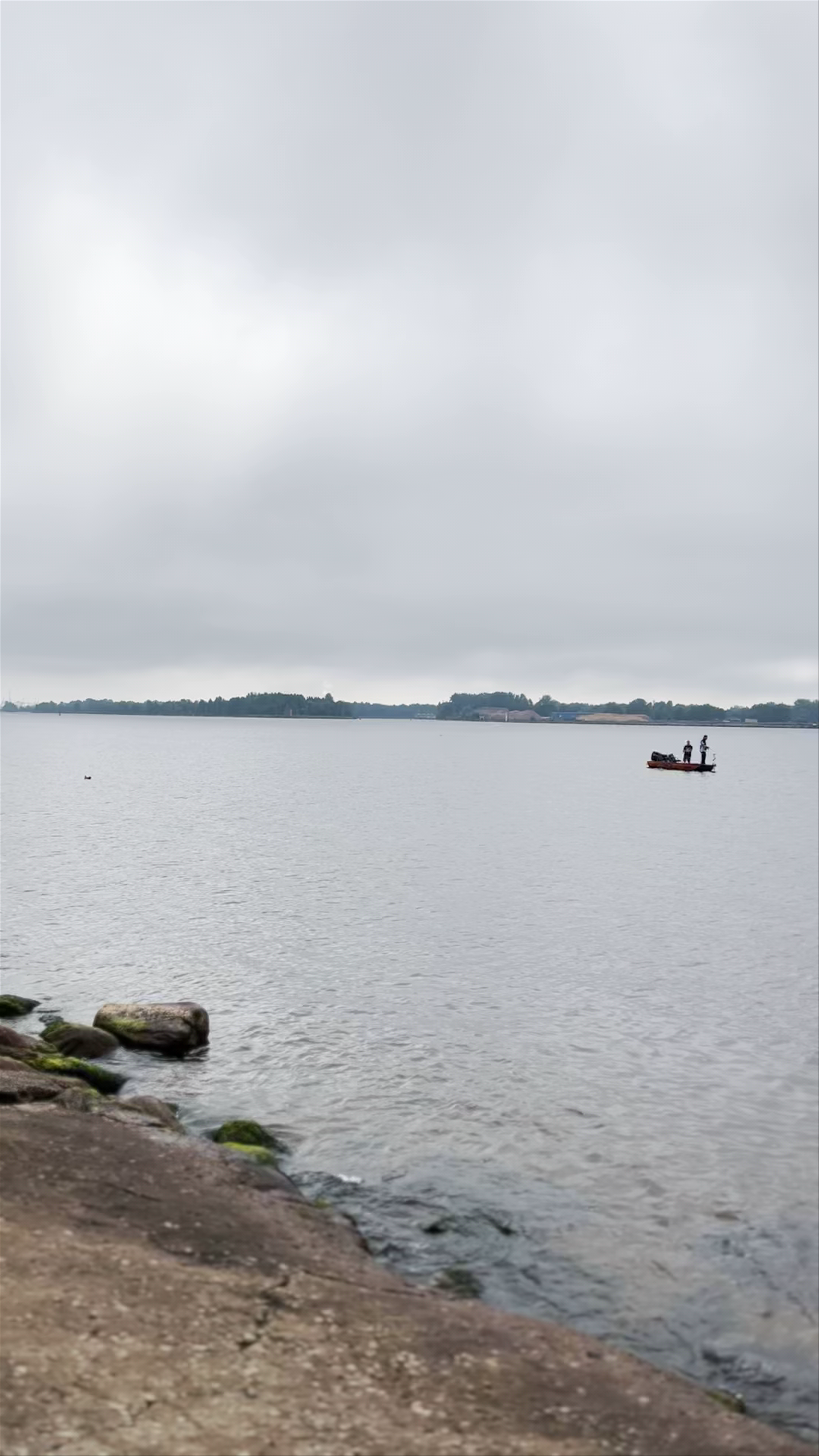 Peaceful Fishing at Mangalsala Breakwater, Riga