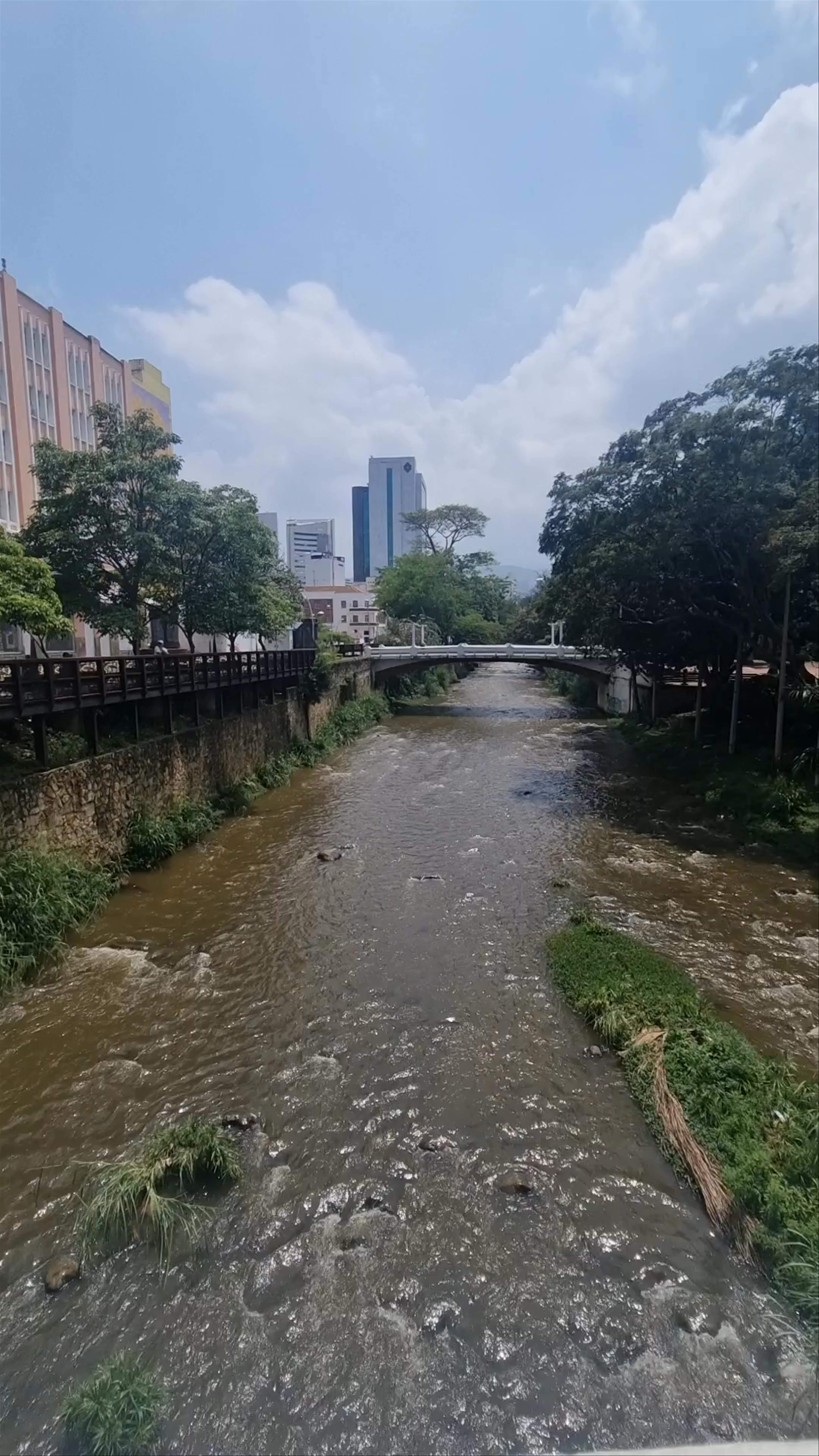 Scenic River Walk at Puente Peatonal Ortiz, Cali