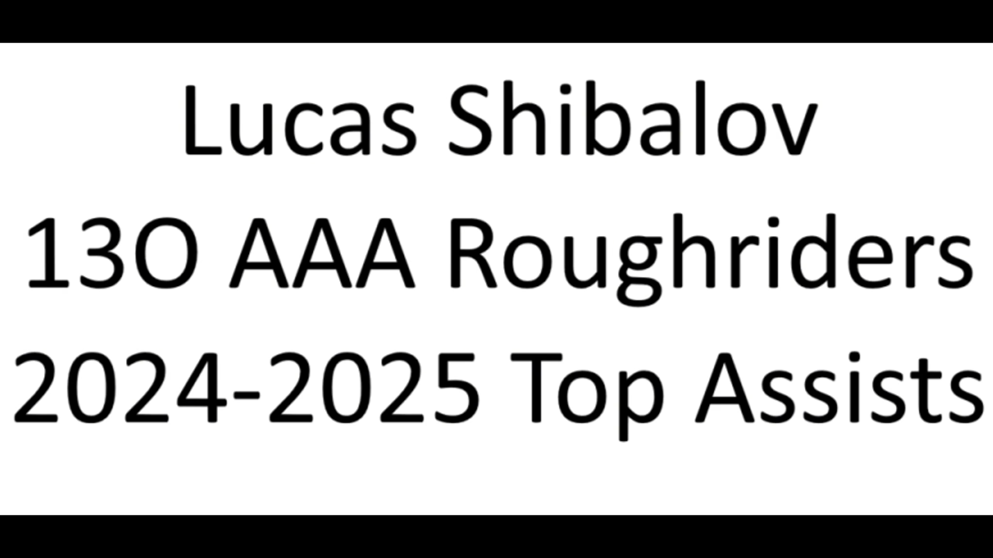 Lucas Shibalov's Top 15 Assists: 2024-2025 Season Highlights
