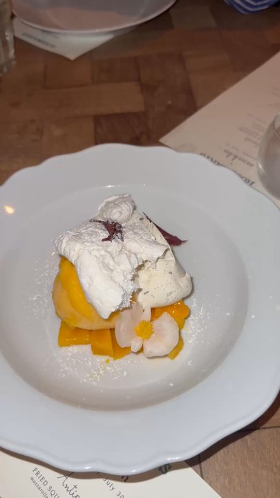 Rosemary's Miami - Baked merengue, mango sorbet, & burnt vanilla cream - Italian Near Me - Miami, Florida