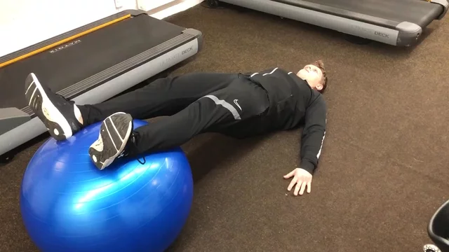 Stability Ball Bridge (straight leg)