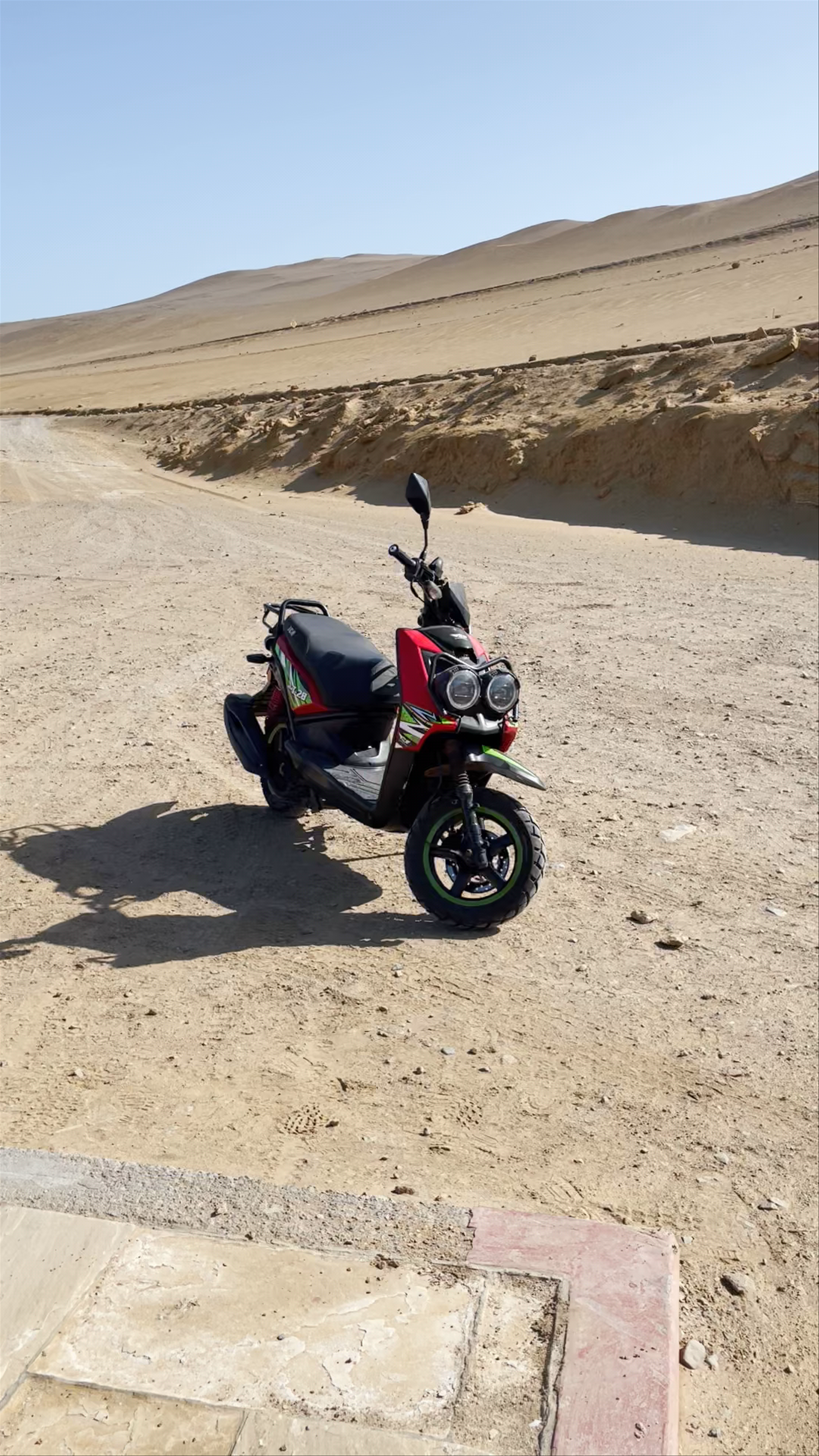 Electric Scooter Adventure at Playa El Raspon Cove, Paracas, Peru