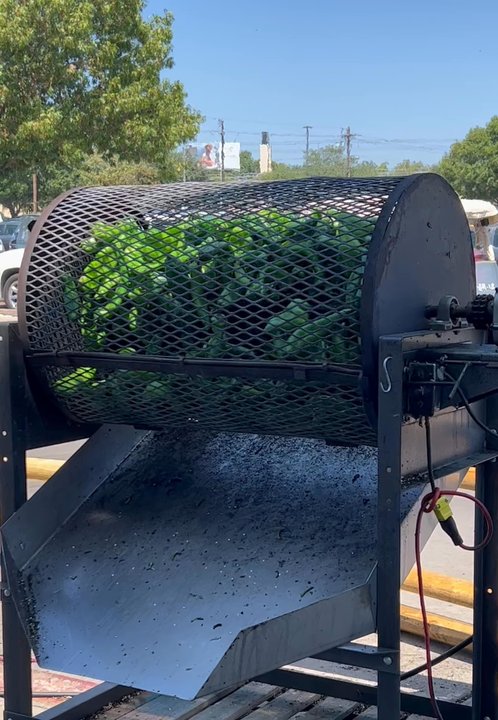 Central Market - Hatch Green Chile Peppers being roasted .... - Grocery Near Me - Dallas, Texas