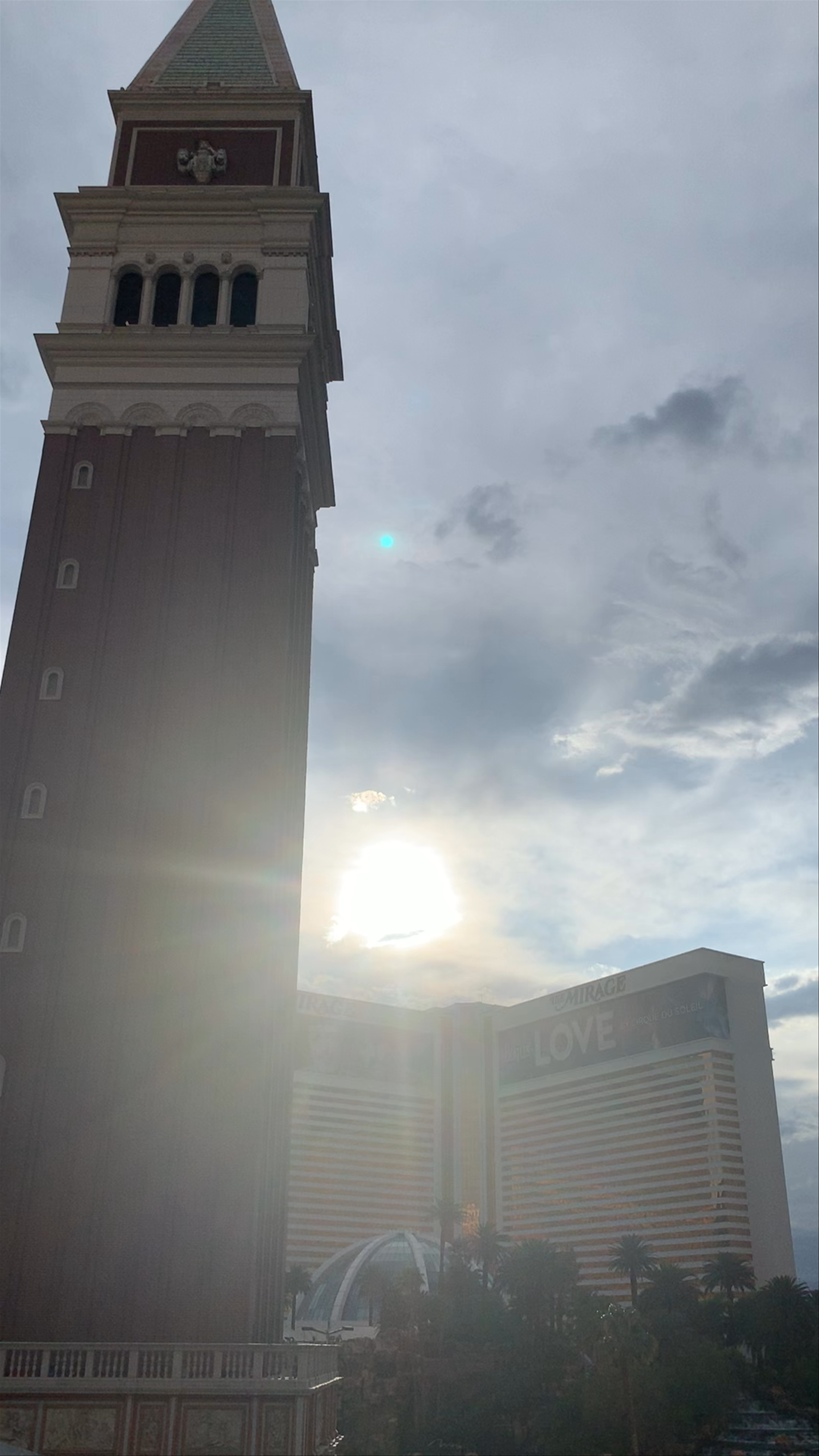 Venetian Hotel and Las Vegas Strip Afternoon View